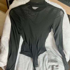 Black mesh bodysuit